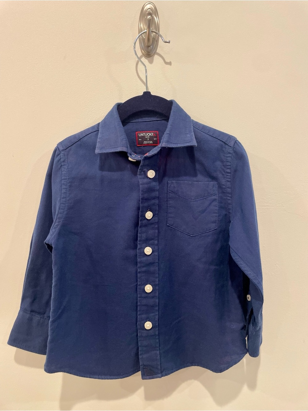 Handsome UNTUCKit' Navy Blue Button-Down Shirt - Sz 3